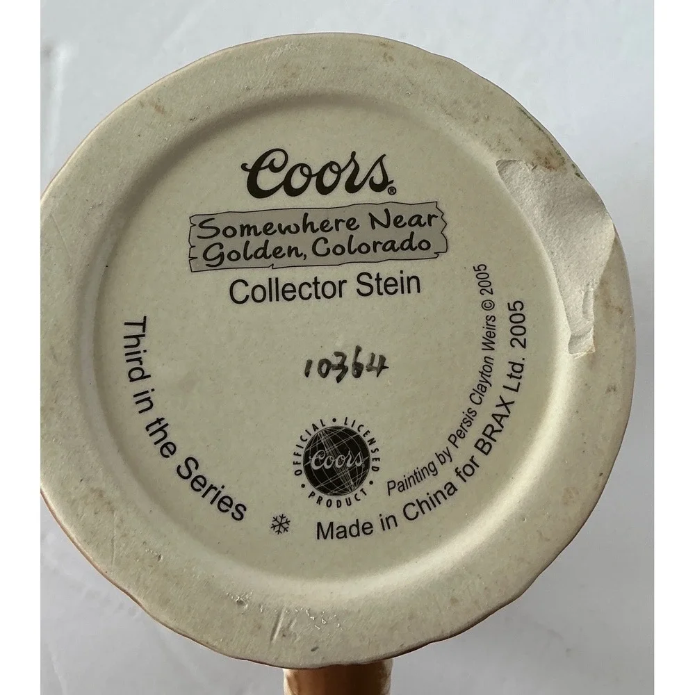 Coors Y2K Collector Stein Somewhere Near Golden‎ CO Persis Clayton Weirs 2005